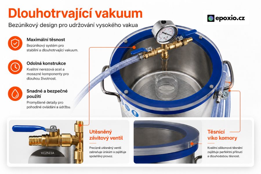 detaily vakuové komory